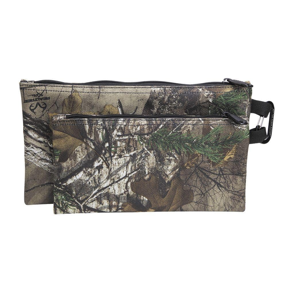 Klein Tools 10 in. Camo Zipper Tool Bag, 2-Pack (12.5 x 7 in. and 10 x 5.5 in.)