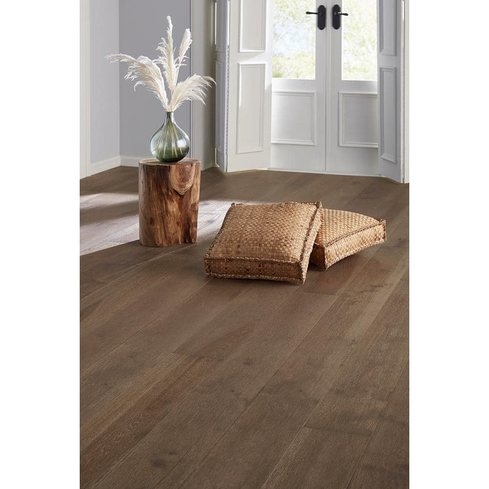 ASPEN FLOORING Cannon Hickory 1/2 in. T x 7.5 in. W Water Resistant Wire Brushed Engineered Hardwood Flooring (31.09 sqft/case)