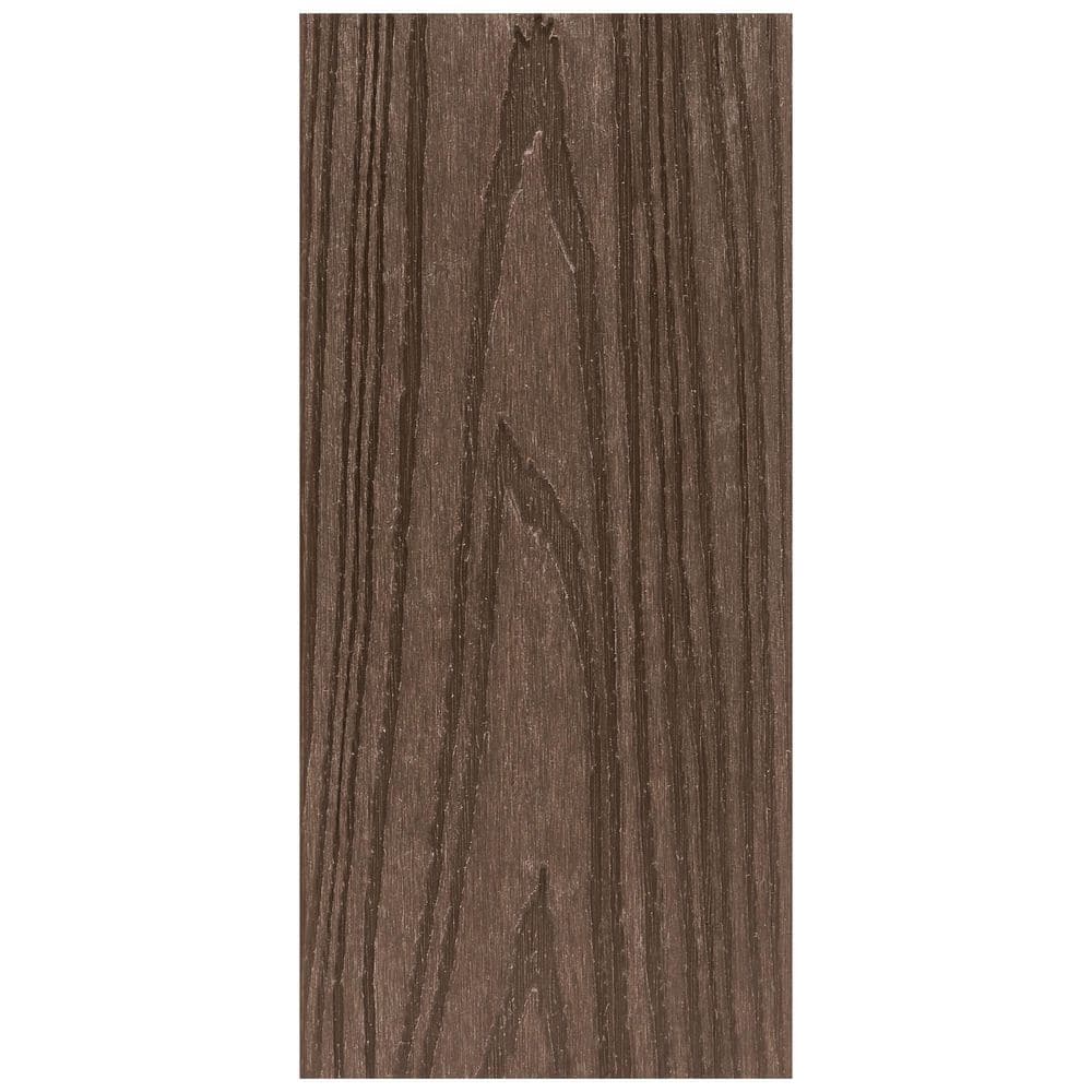 CREATIVE SURFACES Canyon Brown Composite Decking Boards, 8 ft, Pack of 4