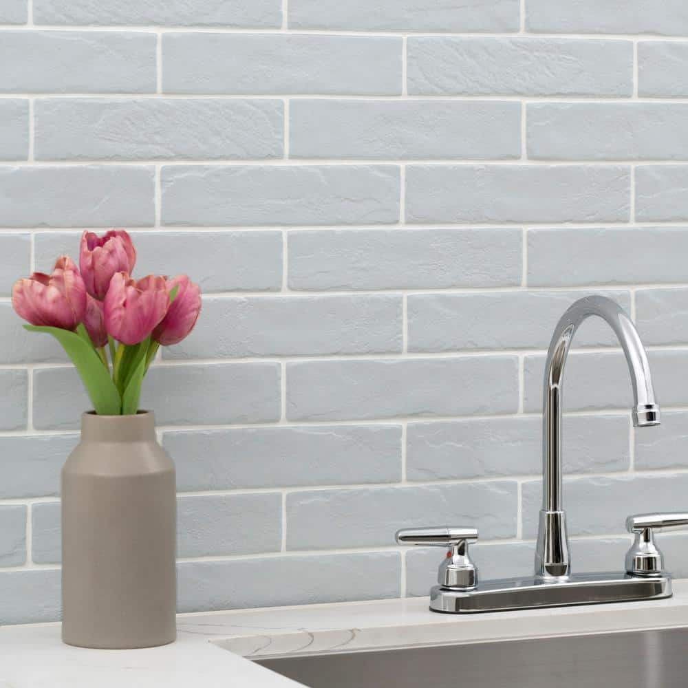 Capella Fog Brick 2 in. x 10 in. Matte Porcelain Floor and Wall Tile (5.15 sq. ft. / case)