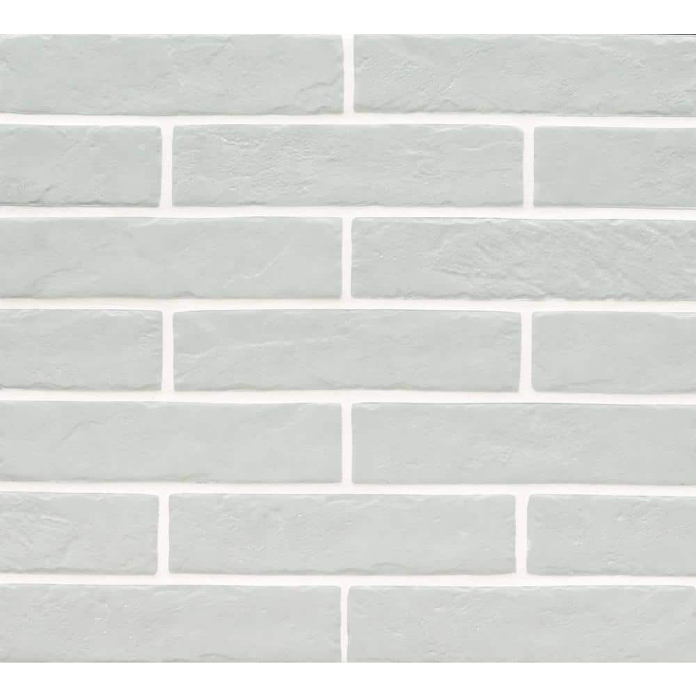 Capella Fog Brick 2 in. x 10 in. Matte Porcelain Floor and Wall Tile (5.15 sq. ft. / case)
