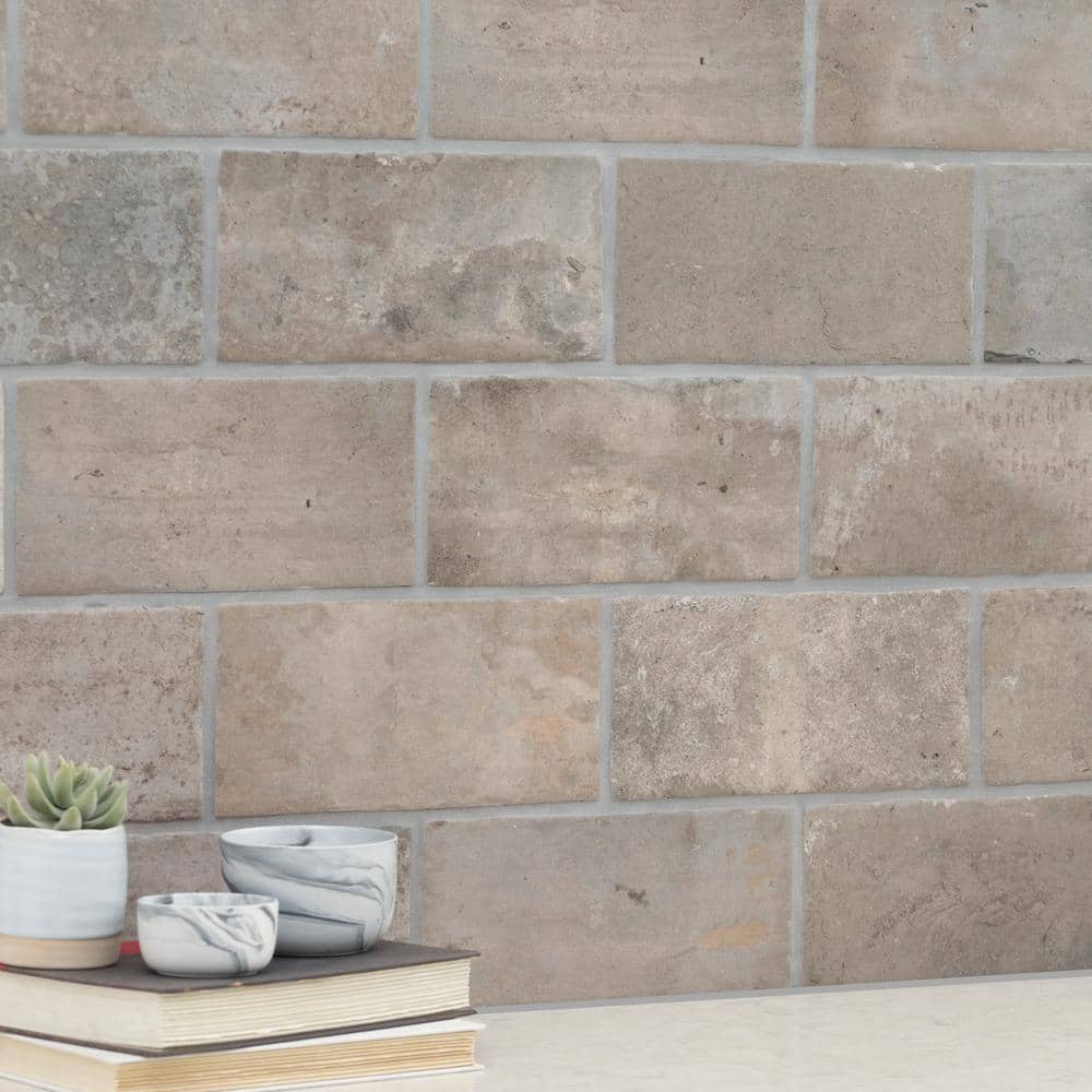 MS International Capella Taupe Brick 5 x 10 Matte Porcelain Floor and Wall Tile (Case)