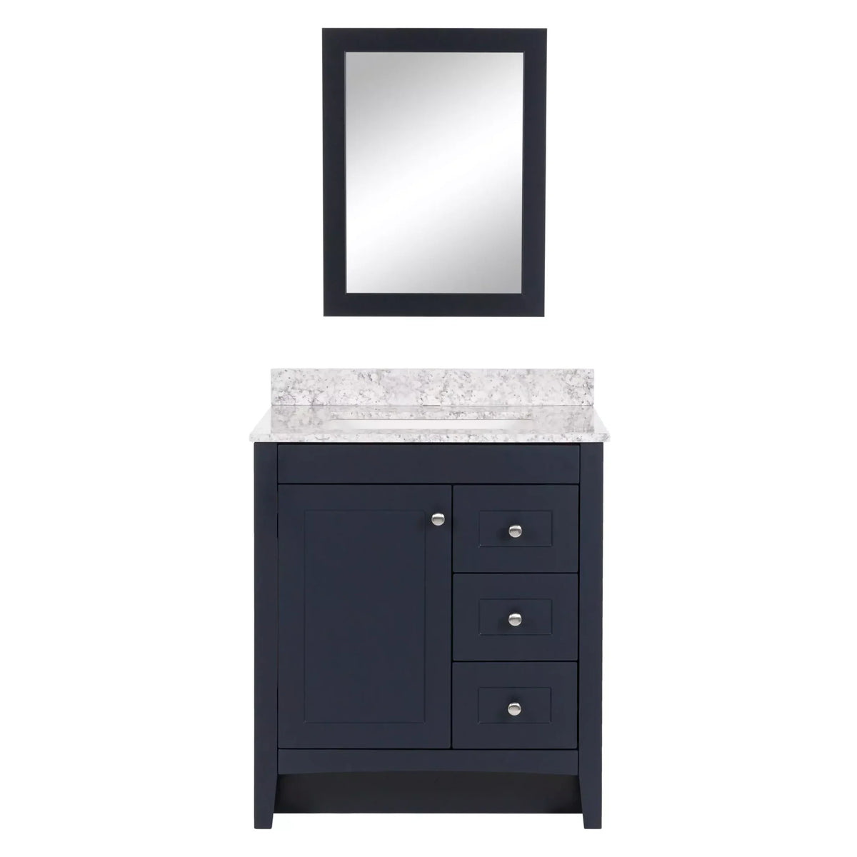 Studio Design Collection Capri 31 in. Blue Bathroom Vanity with Mirror