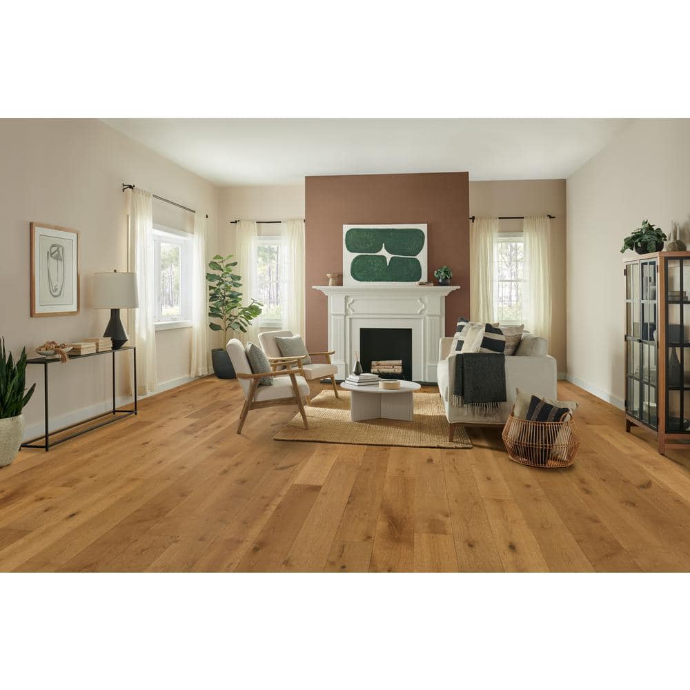 Bruce Time Honored Caramel Treasure Wh Oak 3/8 in. T x 7.2 in. W T+G Brushed Engineered Hardwood Flooring (32.68 sq.ft./ctn)
