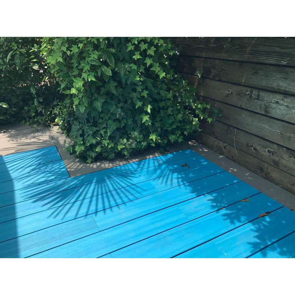 NewTechWood UltraShield Naturale Cortes 1 in. x 6 in. x 8 ft. Caribbean Blue Solid Composite Decking Board