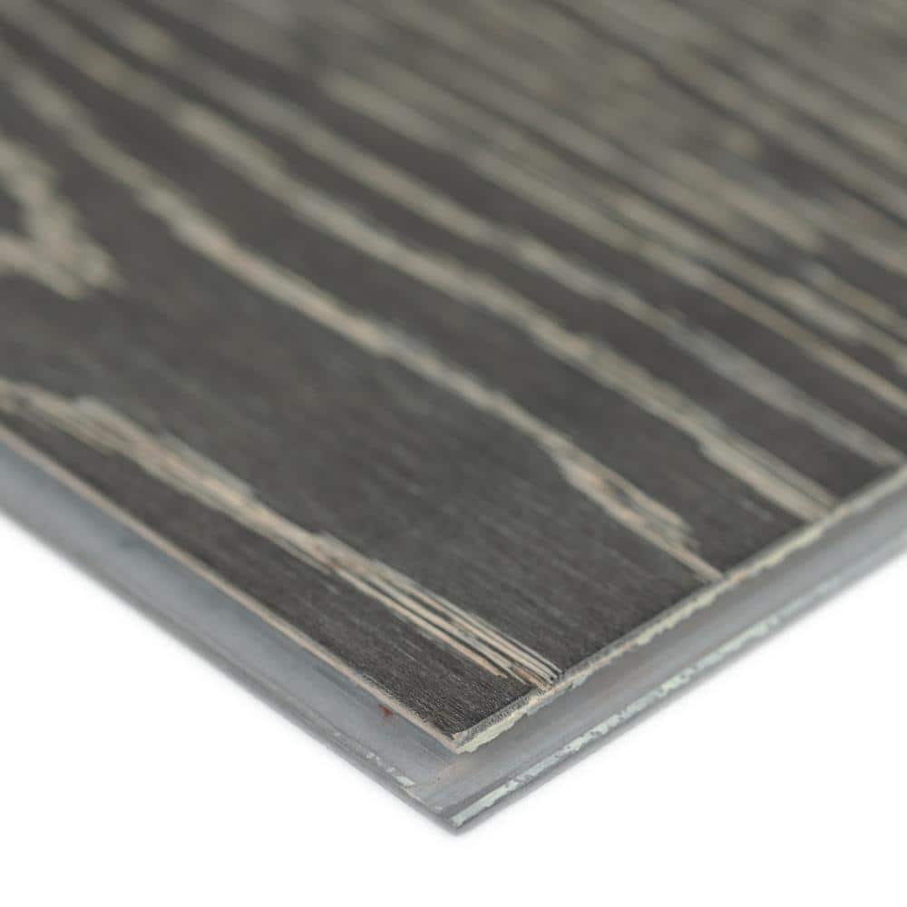 A&A Surfaces Woodridge Carlo Oak 0.28 in. x 6.5 in. Waterproof Wire Brushed Engineered Hardwood Flooring (21.67 sq. ft./case)