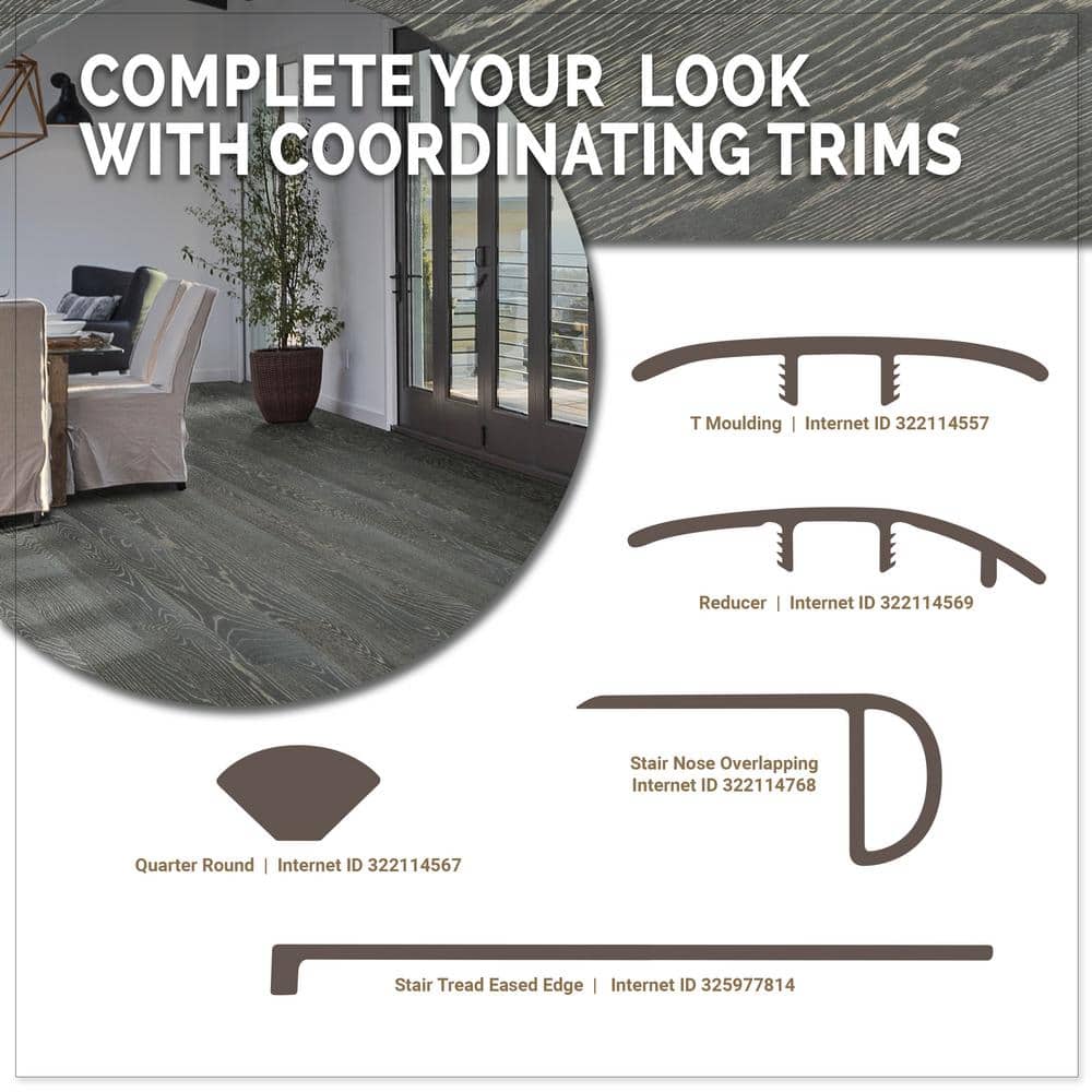 A&A Surfaces Woodridge Carlo Oak 0.28 in. x 6.5 in. Waterproof Wire Brushed Engineered Hardwood Flooring (21.67 sq. ft./case)