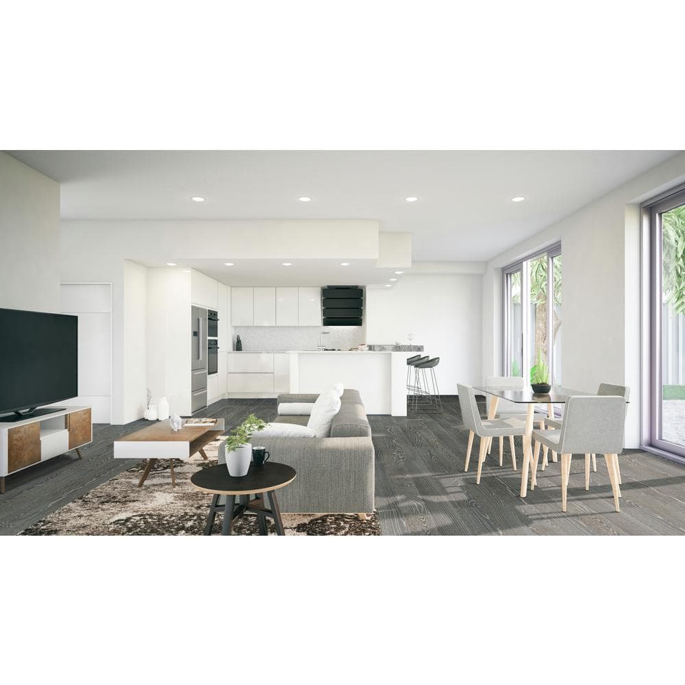A&A Surfaces Woodridge Carlo Oak 0.28 in. x 6.5 in. Waterproof Wire Brushed Engineered Hardwood Flooring (21.67 sq. ft./case)