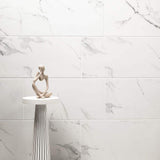 MSI 12 in. x 24 in. Carrara Polished Porcelain Floor and Wall Tile (16 sq. ft./case)