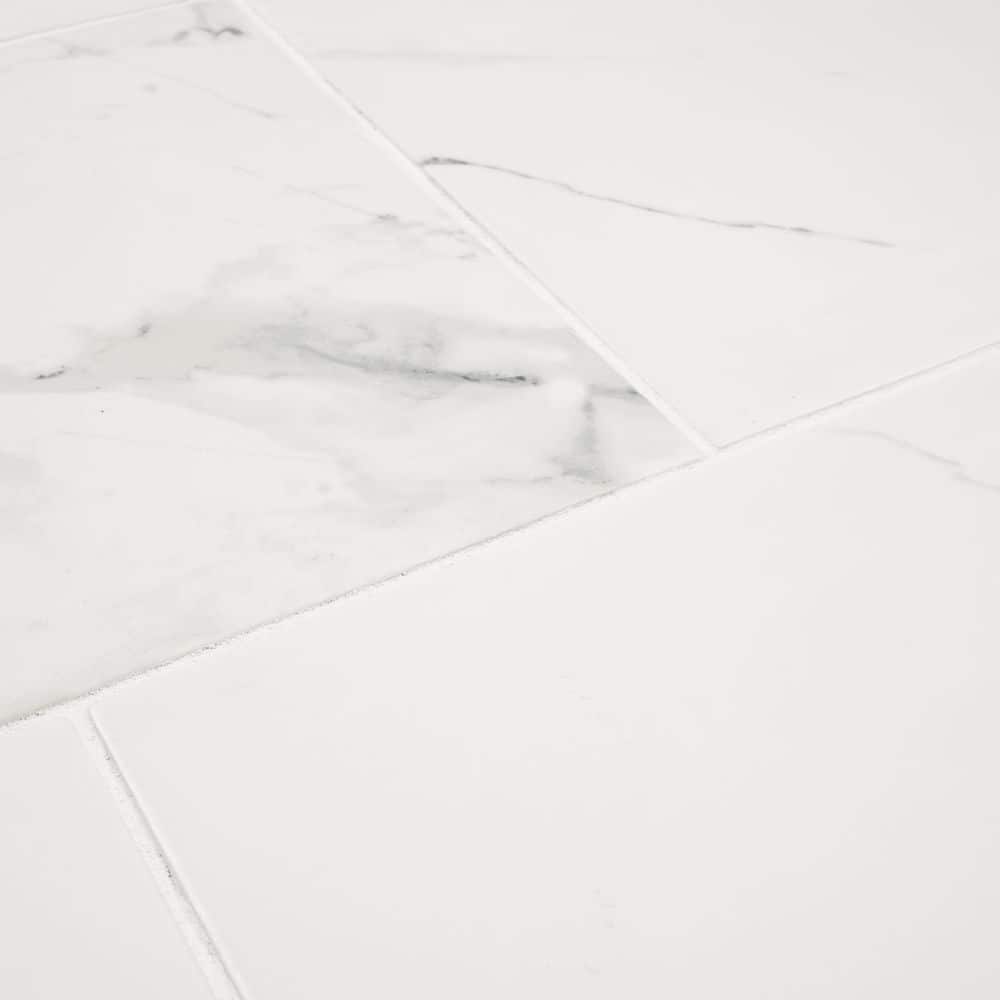 MSI 12 in. x 24 in. Carrara Polished Porcelain Floor and Wall Tile (16 sq. ft./case)