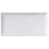 Ivy Hill Tile White Carrara Beveled 3 in. x 6 in. x 9mm Polished Marble Subway Tile (40 Pieces, 5 Sq. Ft. Per Box)