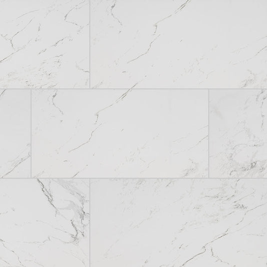 MSI Carrara 12 in. x 24 in. Matte Porcelain Floor and Wall Tile (16 sq. ft. per case)