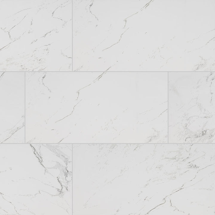 MSI Carrara 12 in. x 24 in. Matte Porcelain Floor and Wall Tile (16 sq. ft. per case)
