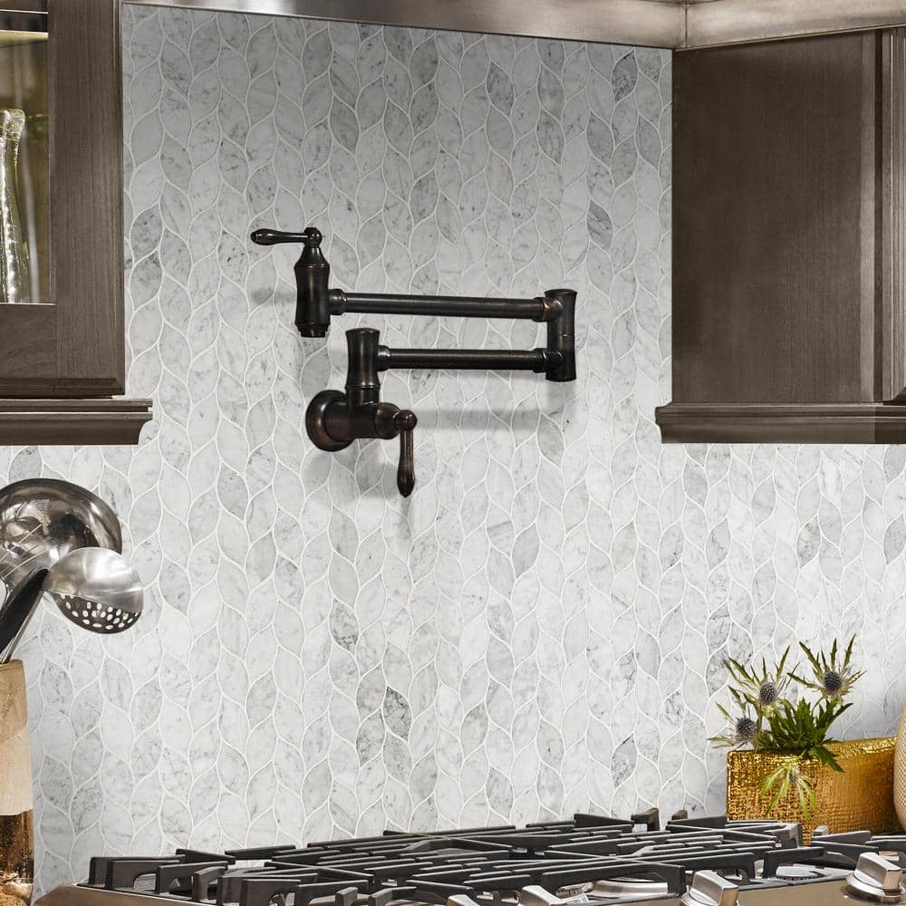 MSI Carrara White Blanco 12 in. x 13 in. Honed Marble Floor and Wall Tile (10.8 sq. ft./Case)