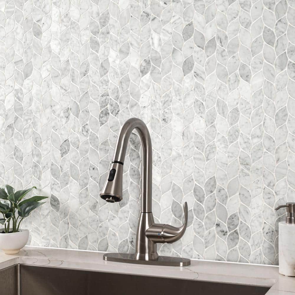 MSI Carrara White Blanco 12 in. x 13 in. Honed Marble Floor and Wall Tile (10.8 sq. ft./Case)