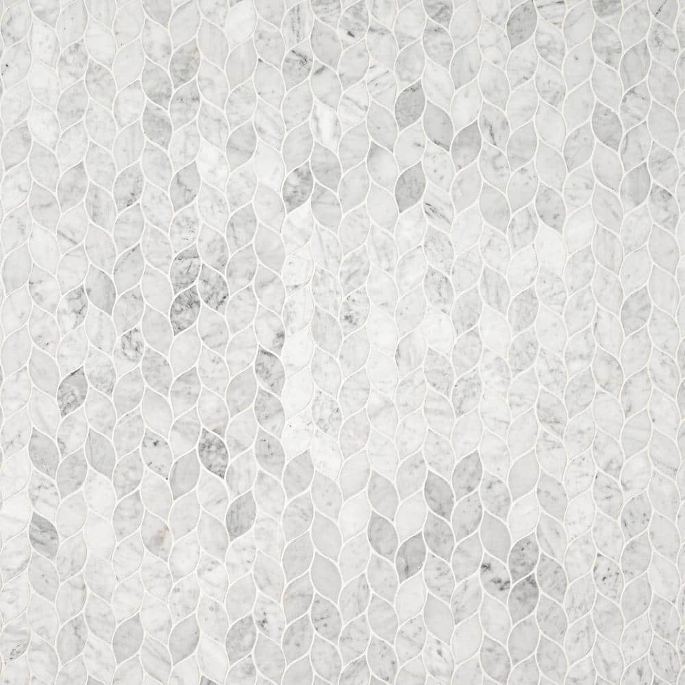 MSI Carrara White Blanco 12 in. x 13 in. Honed Marble Floor and Wall Tile (10.8 sq. ft./Case)