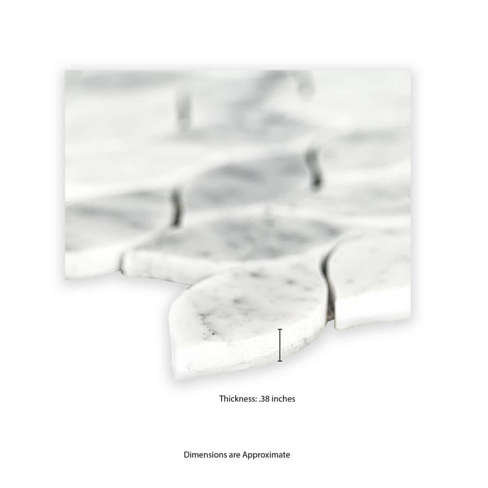 MSI Carrara White Blanco 12 in. x 13 in. Honed Marble Floor and Wall Tile (10.8 sq. ft./Case)