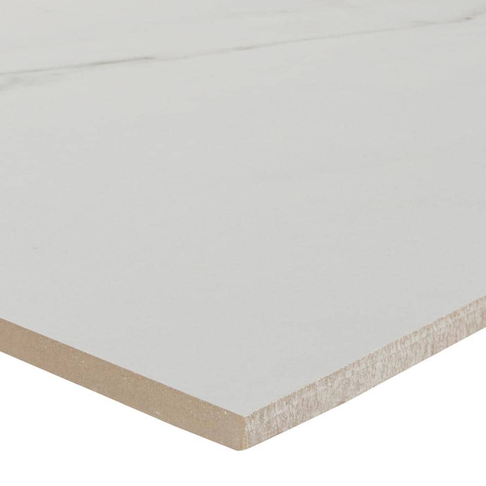 MSI Carrara White 12 in. x 24 in. Matte Porcelain Stone Look Floor and Wall Tile (16 sq. ft. /Case)