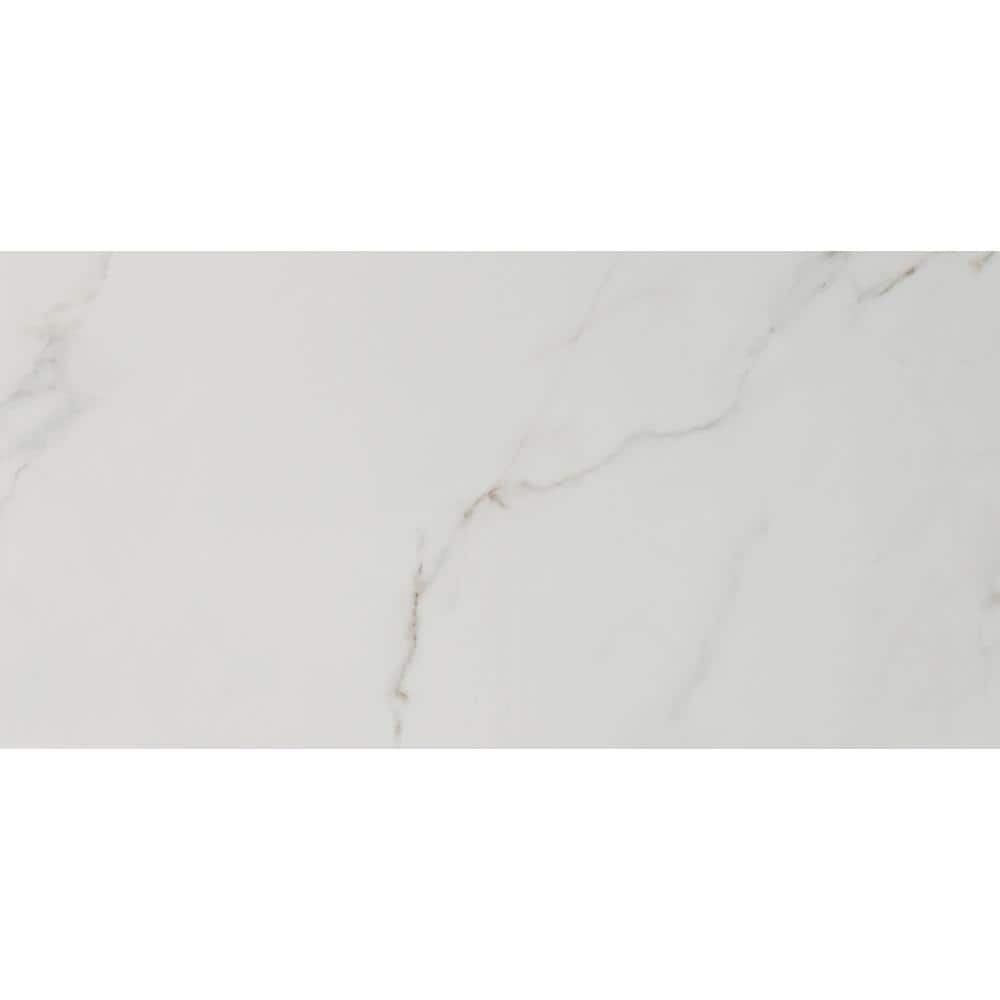 MSI Carrara White 12 in. x 24 in. Matte Porcelain Stone Look Floor and Wall Tile (16 sq. ft. /Case)