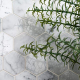 MSI Carrara White Hexagon 12 in. x 12 in. x 10 mm Polished Marble Mesh-Mounted Mosaic Floor and Wall Tile (10 sq. ft. / Case)