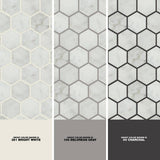 MSI Carrara White Hexagon 12 in. x 12 in. x 10 mm Polished Marble Mesh-Mounted Mosaic Floor and Wall Tile (10 sq. ft. / Case)