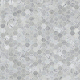 MSI Carrara White Hexagon 12 in. x 12 in. x 10 mm Polished Marble Mesh-Mounted Mosaic Floor and Wall Tile (10 sq. ft. / Case)