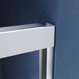 CASAINC 56-60 in. W x 72 in. H Sliding Adjustable Semi-Frameless Shower Door in Chrome with Thick Clear Tempered Glass
