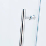 CASAINC 56-60 in. W x 75 in. H Single Sliding Semi-Frame 304 Stainless Steel Shower Door in Chrome with 5/16 in. Clear Glass