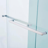 CASAINC 44-48 in. W x 75 in. H Double Sliding Aluminum Alloy Frame Shower Door in Chrome with 5/16 in. Clear Glass