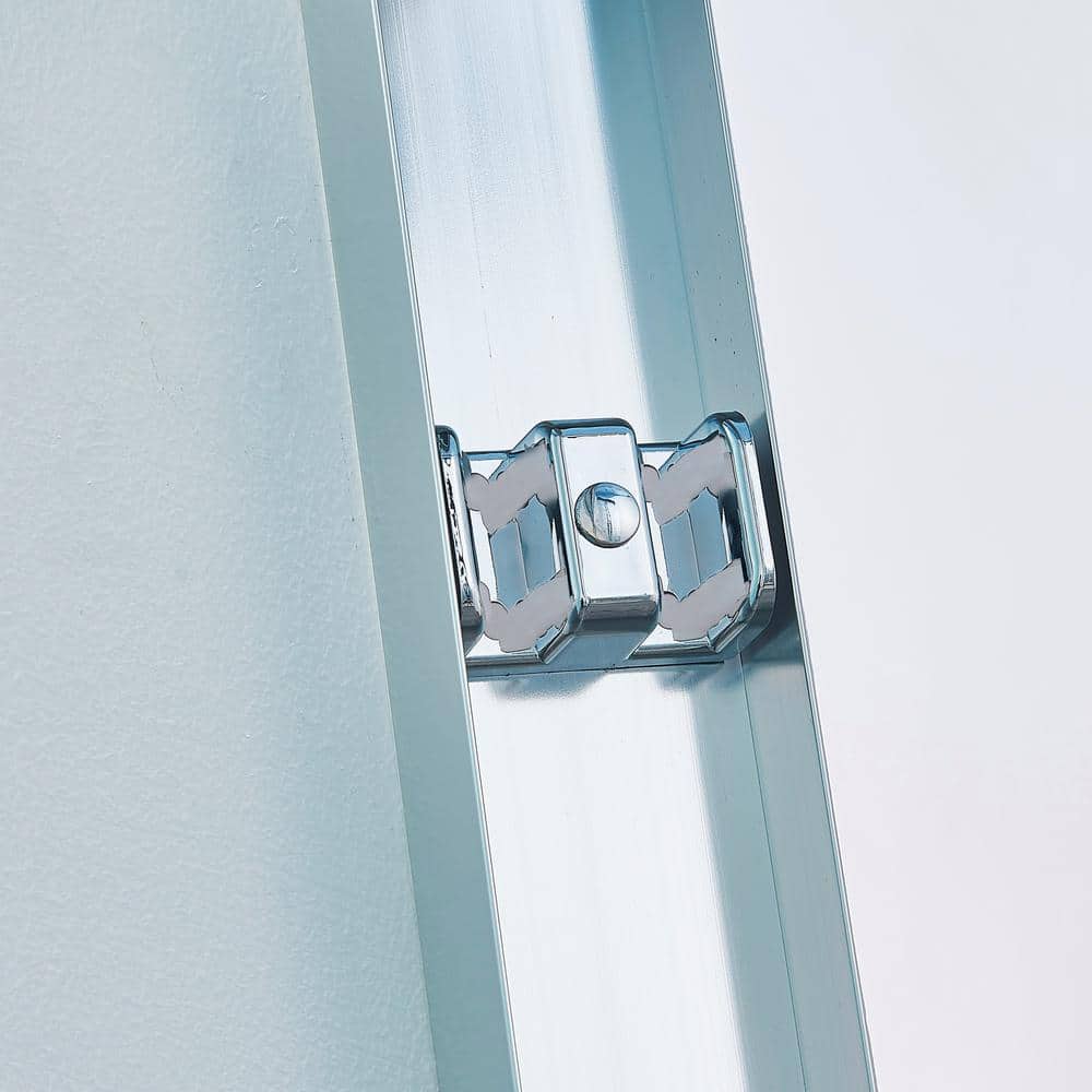 CASAINC 44-48 in. W x 75 in. H Double Sliding Aluminum Alloy Frame Shower Door in Chrome with 5/16 in. Clear Glass