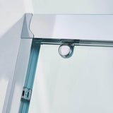 CASAINC 44-48 in. W x 75 in. H Double Sliding Aluminum Alloy Frame Shower Door in Chrome with 5/16 in. Clear Glass