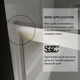 CASAINC 48 in. W x 72 in. H Framed Sliding Shower Door in Brushed Nickel with Tempered Glass