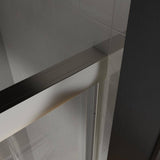 CASAINC 48 in. W x 72 in. H Framed Sliding Shower Door in Brushed Nickel with Tempered Glass