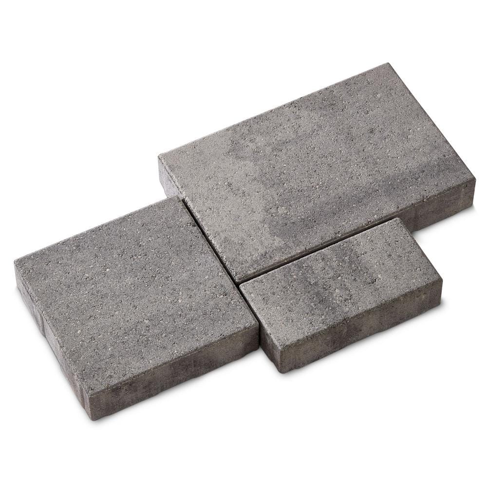 interlock Reno 14.75in. x 9.875 in. x 2.375 in. Rectangle Cascade Face Mix Concrete Paver Pallet (114-pieces/70.5 sq. sf./Pallet)
