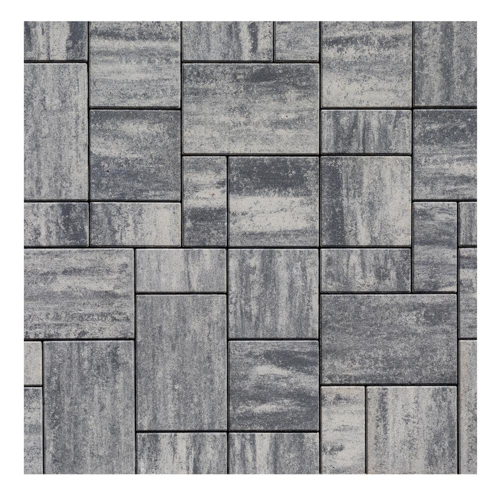 interlock Reno 9.875 in. x 4.875 in. x 2.375 in. Rectangle Cascade Facemix Concrete Paver 1-Piece Sample