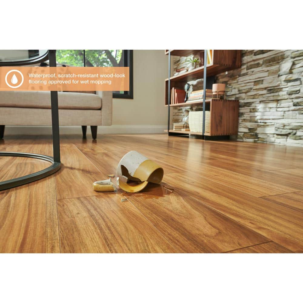 Pergo XP+ Catalina Acacia 10 mm T x 6.1 in. W Waterproof Laminate Wood Flooring (20.15 sqft/case)
