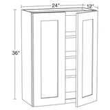 Home Decorators Collection Newport 24 in. W x 12 in. D x 36 in. H Assembled Plywood Wall Kitchen Cabinet in Blended Cream with Soft Close