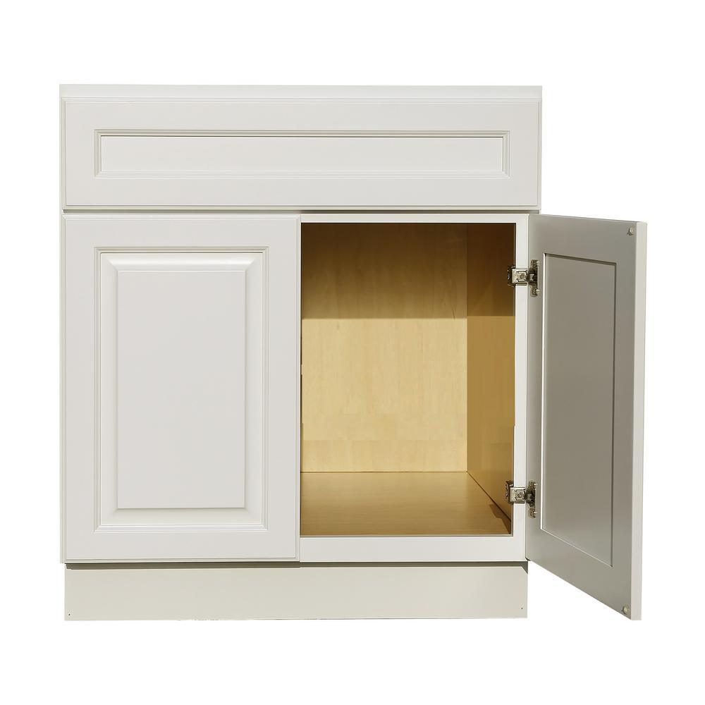 42 in. W x 21 in. D x 34.5 in. H Ready to Assemble Vanity Cabinet with 2-Doors Classic White - Super Arbor