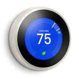 Nest Hub Chalk + Nest Learning Thermostat 3rd Gen in White - Super Arbor