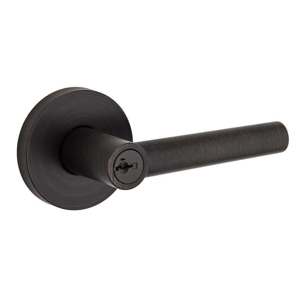 Milan Satin Nickel Entry Door Lever Featuring SmartKey Security - Super Arbor