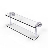 Washing Square Collection 22 in. 2-Tiered Glass Shelf in Matte Black - Super Arbor
