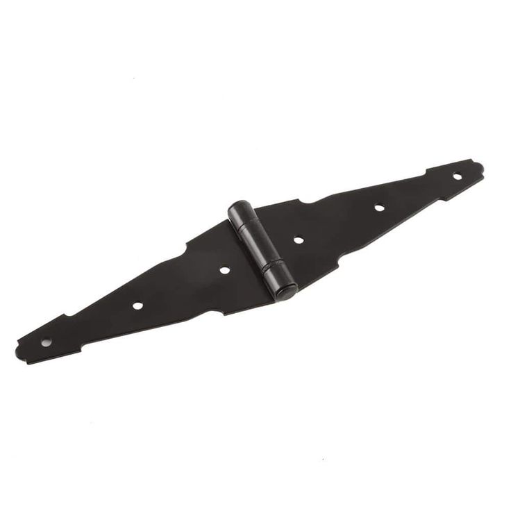 Everbilt 6 in. Black Decorative Strap Hinge