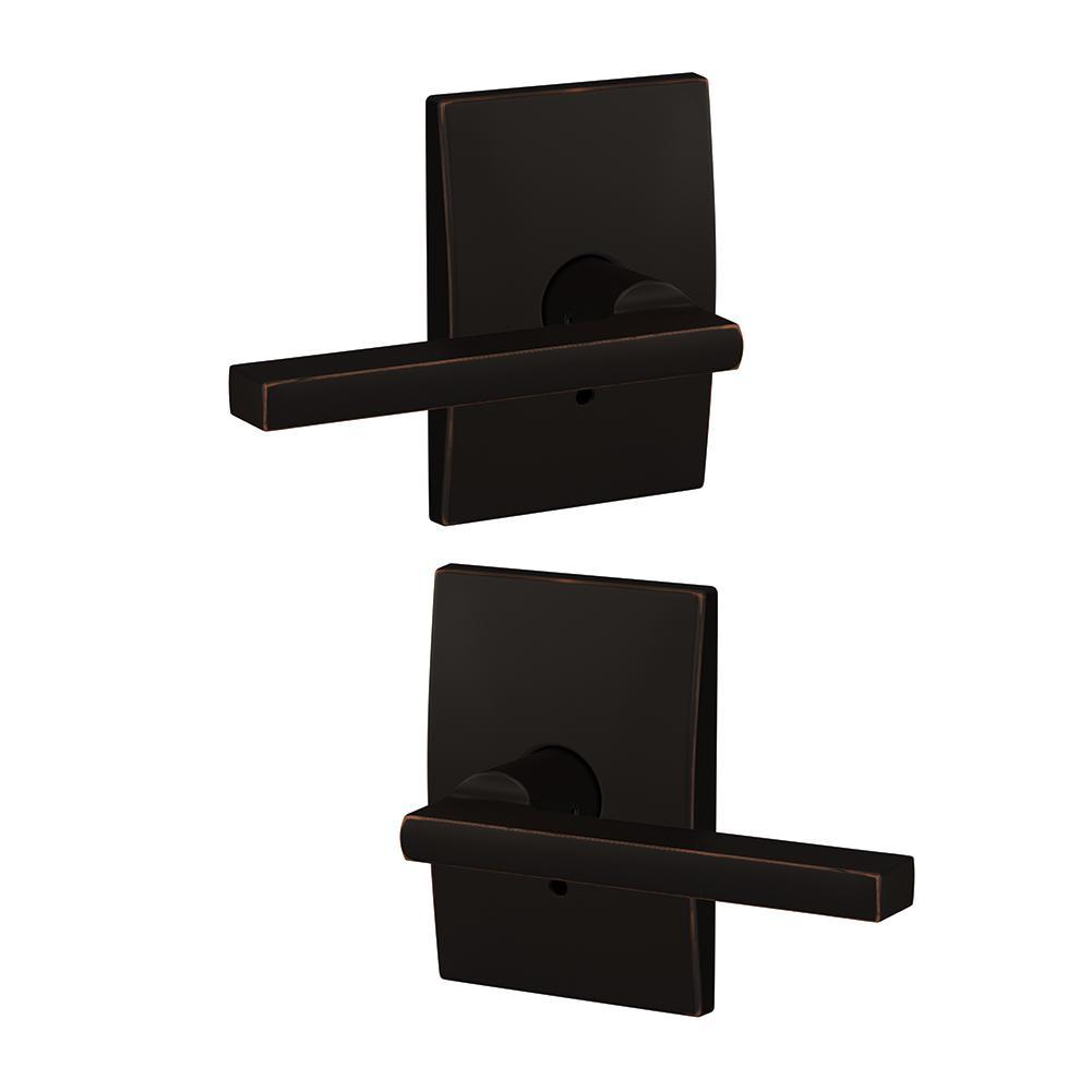 Custom Latitude Satin Nickel Century Trim Dummy Door Lever (2-pack) - Super Arbor