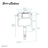 0.8/1.28 GPF 2 ft. x 4 ft. Concealed Dual Flush in Wall Toilet Tank Carrier for Back to Wall Toilet in White