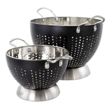 Crossen in Black Stainless Steel Colander Set (2-Piece)