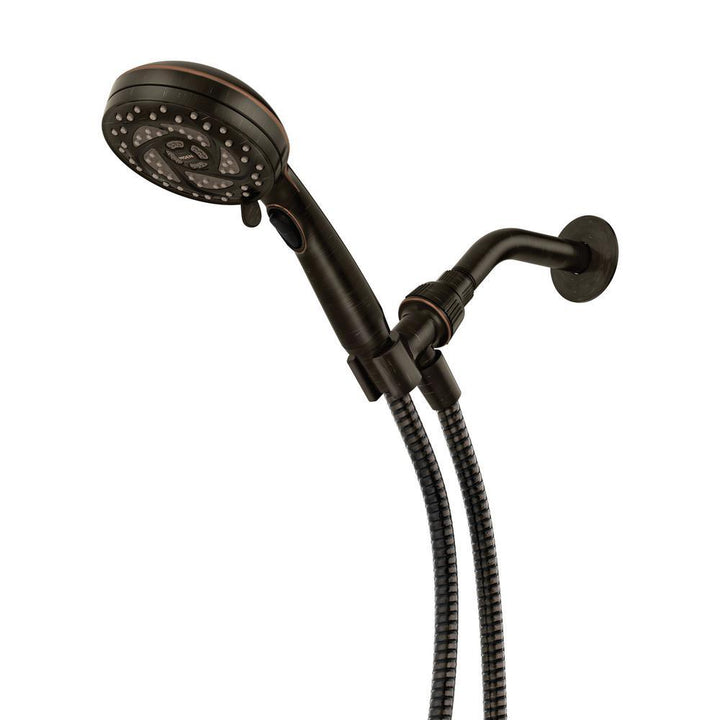 Propel 5-Spray 4.5 in. Single Wall Mount Low Flow Handheld Adjustable Shower Head in Mediterranean Bronze - Super Arbor