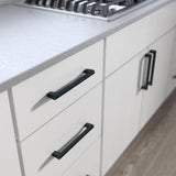 Stratford Bar 7-9/16 in. (192 mm) Matte Black Cabinet Pull - Super Arbor
