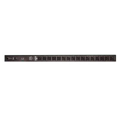 20 Amp 120-Volt NEMA L5-20P Locking Plug with 10 ft. Cord Vertical Power Distribution Unit, Black - Super Arbor