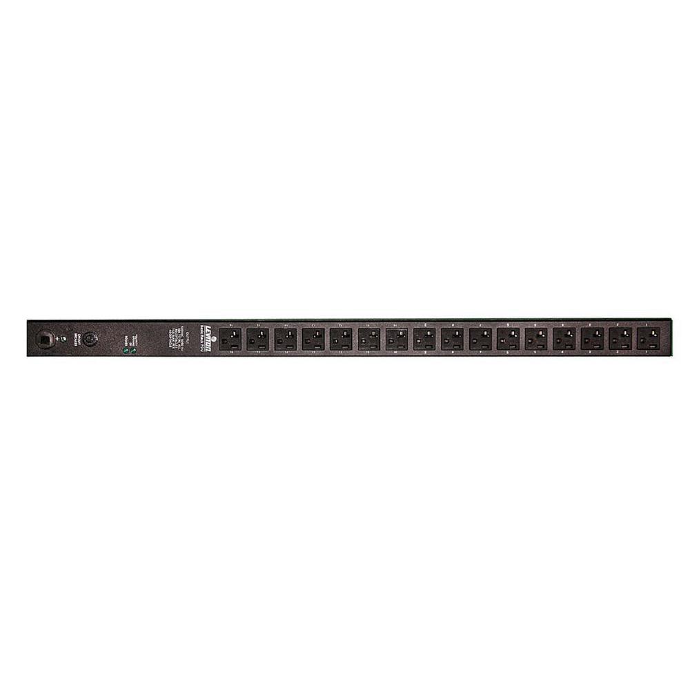20 Amp 120-Volt NEMA L5-20P Locking Plug with 10 ft. Cord Vertical Power Distribution Unit, Black - Super Arbor