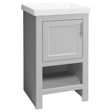 Spa 18-1/2 in. W Bath Vanity in Dove Gray with Cultured Marble Vanity Top in White with White Sink